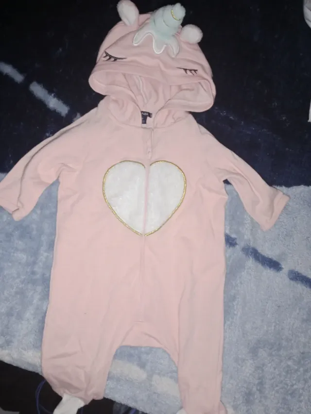 Pijama Unicornio Rosa con Corazón