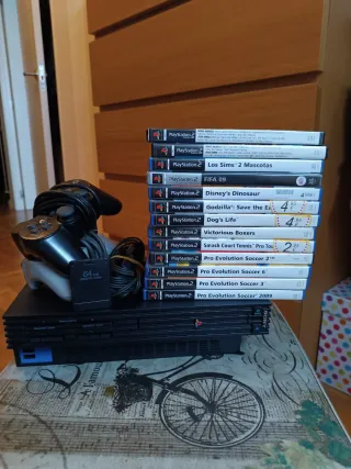 Consola PS2 + 2 Comandi + Giochi + Scheda