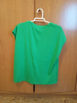 Camiseta Zara Verde Talla M
