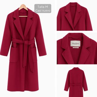 Abrigo MaxMara Talla M Rosa Fucsia