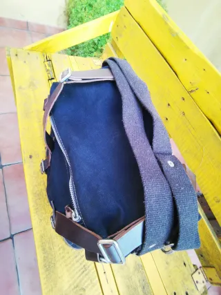 Bolsa Lona Negra/Marrón Ducati Scrambler