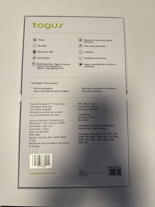 Ebook Tagus Lira + Funda Negra/Beige