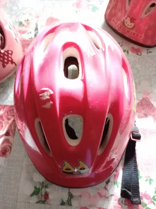 Cascos Bicicleta Niña Rosas (3uds)