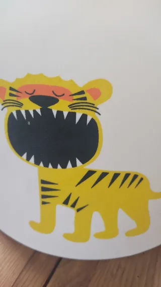 Pantalla de lámpara infantil con tigres
