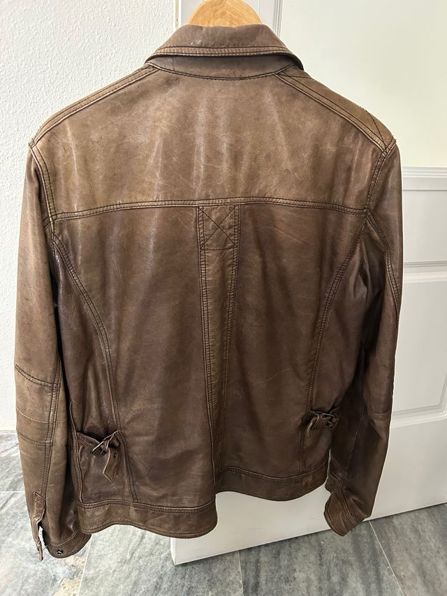 Cazadora Piel Massimo Dutti Talla L