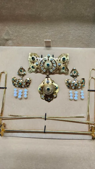 Aderezo Fallera Oro y Verde