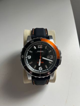 Reloj Fossil Negro y Naranja