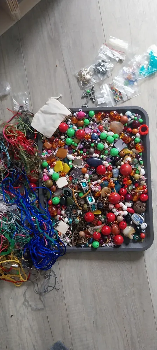 Lote Cuentas Bisutería Variadas