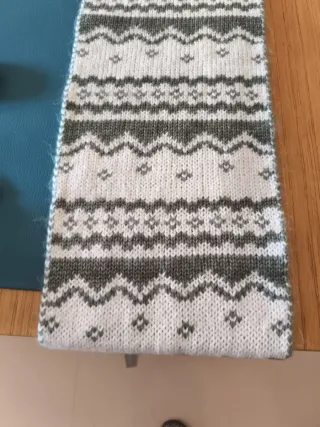 Bufanda Bijou Brigitte beige y verde 100% acrílica