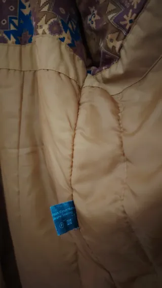 Gabardina acolchada T M/L beige multicolor