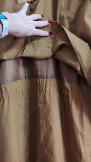 Gabardina acolchada T M/L beige multicolor