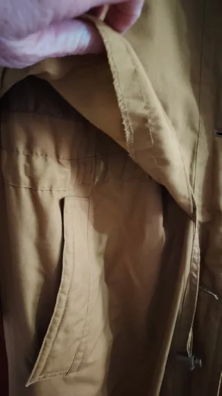 Gabardina acolchada T M/L beige multicolor