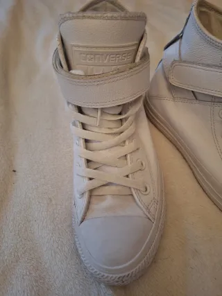 Converse All Star Piel Blancas Talla 37.5