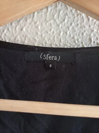 Top lentejuelas Sfera negro Talla S