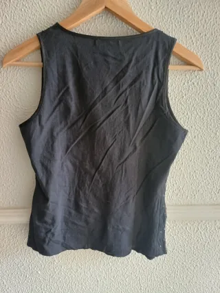 Top lentejuelas Sfera negro Talla S