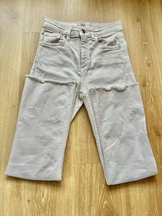 Pantalones campana Zara blancos talla 34