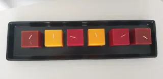 Portacandele con 6 candele quadrate