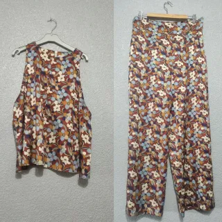 Conjunto Verano Flores Top y Pantalón