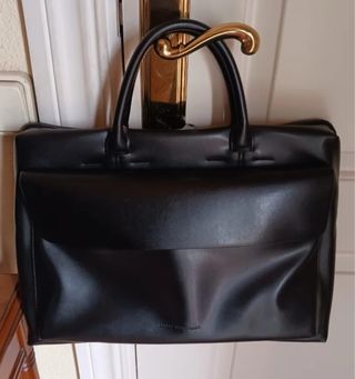 Maletín Piel Adolfo Domínguez Negro