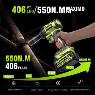 Llave de Impacto 21V 550Nm + Accesorios