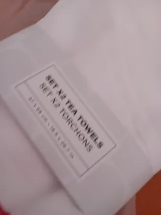 Set 2 strofinacci rossi e bianchi