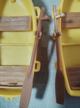 2 Barcas Amarillas Playmobil con Remos