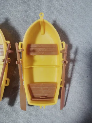 2 Barcas Amarillas Playmobil con Remos