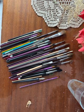 Lote de pinceles para arte