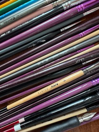 Lote de pinceles para arte