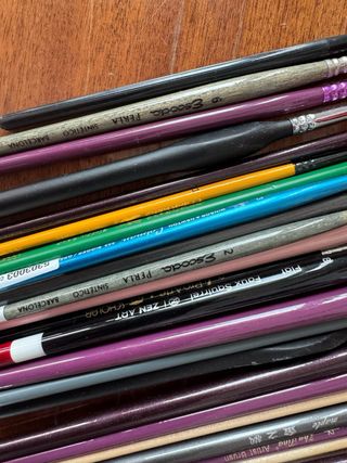 Lote de pinceles para arte