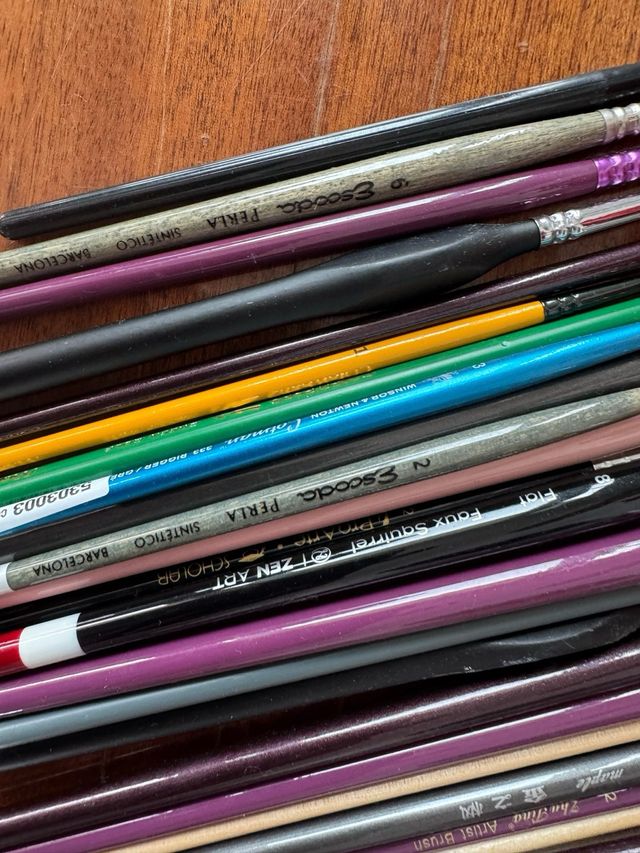 Lote de pinceles para arte