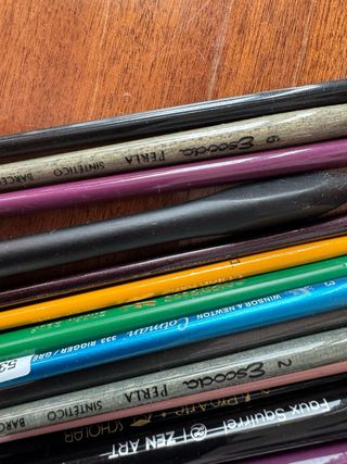 Lote de pinceles para arte