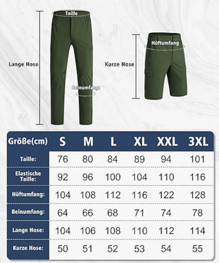 Pantalones Nuevos Senderismo Desmontables Hombre