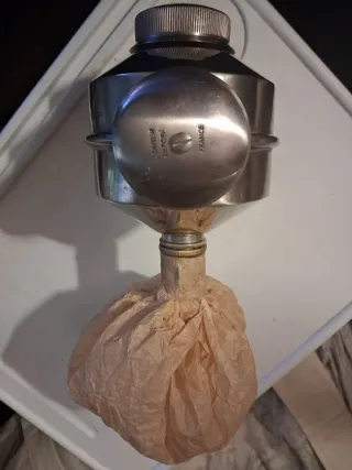 Máscara anestesia éter antigua pieza de museo