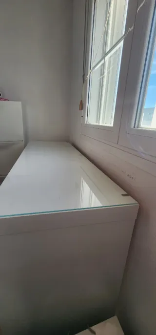 Tocador blanco con cristal templado MALM IKEA