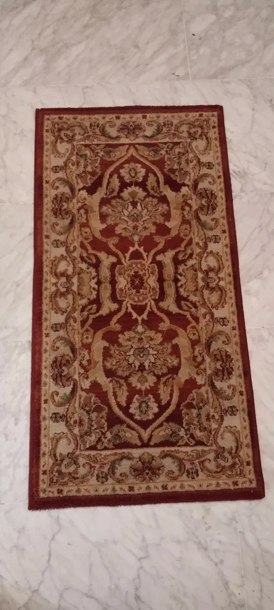 Tapete Crevillente Bege e Vermelho modelo Terra