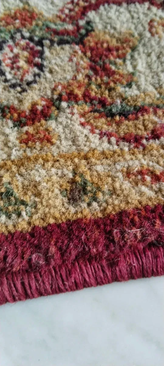 Tapete Crevillente Bege e Vermelho modelo Terra