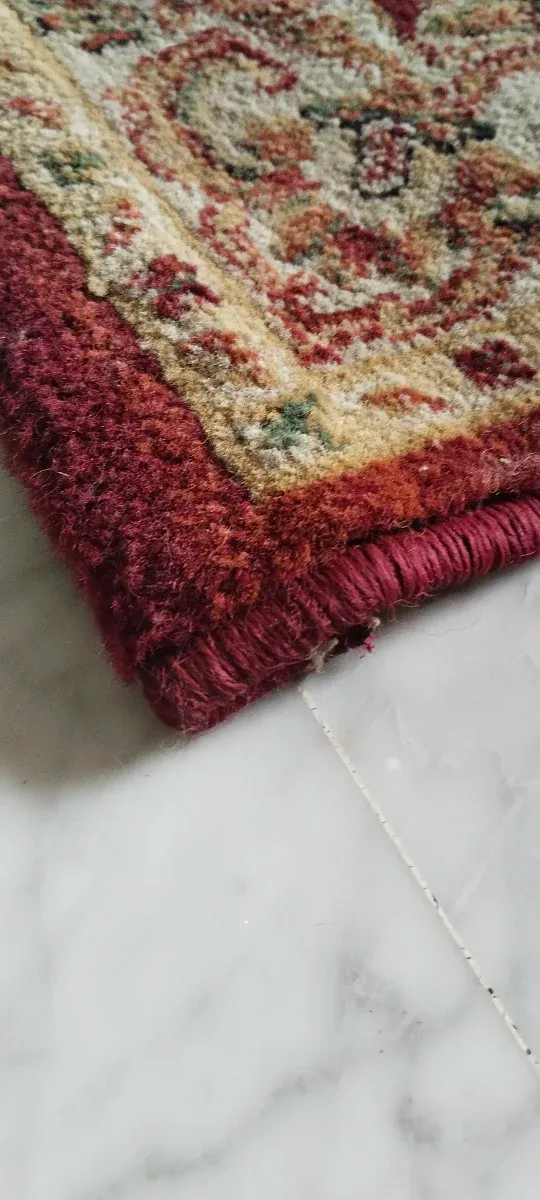 Tapete Crevillente Bege e Vermelho modelo Terra