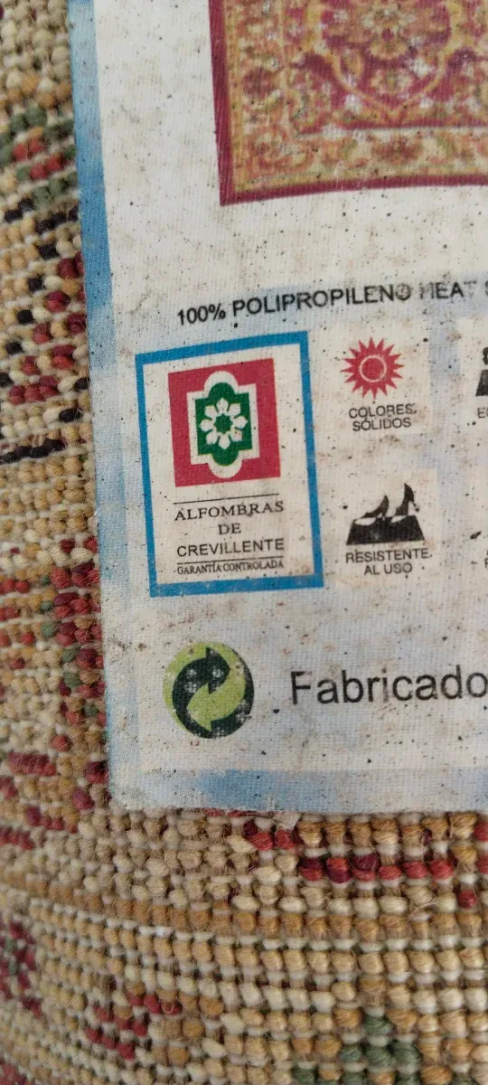 Tapete Crevillente Bege e Vermelho modelo Terra