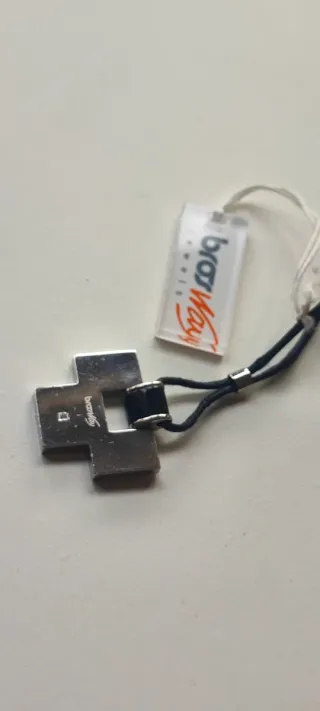 Collana Brosway Croce Stilizzata Argento Nero