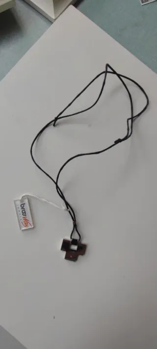 Collana Brosway Croce Stilizzata Argento Nero