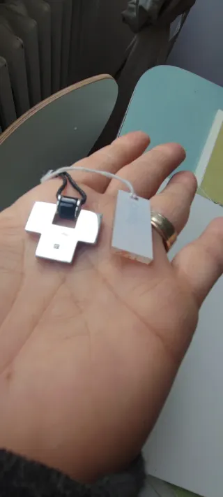 Collana Brosway Croce Stilizzata Argento Nero