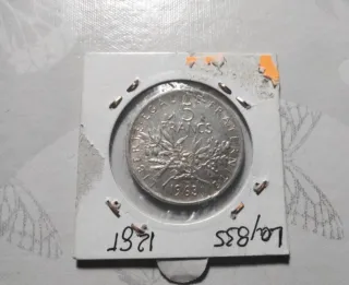 Moneda 5 Francos Francia 1963. Precio spot