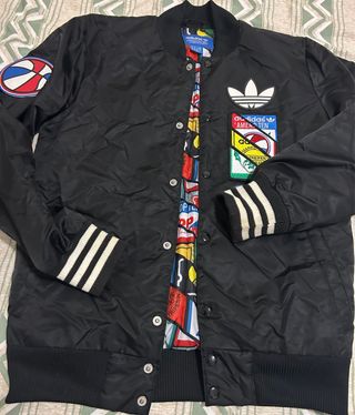 Chaqueta Adidas Bomber Negra Multicolor