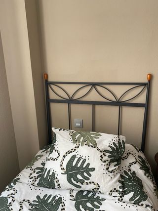 Cabezal cama 90 metal y madera