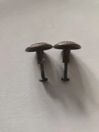 Pareja Tiradores Antiguos Metal