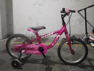 Bicicleta infantil B-PRO 16 rosa