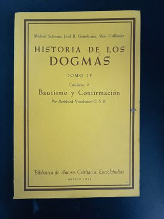 Historia de los Dogmas – Tomo IV, Cuaderno 2: Baut