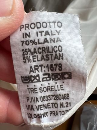 Abrigo italiano mujer, color beige, Talla L