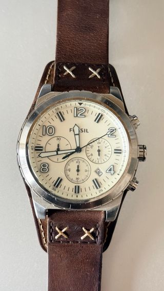 Reloj Fossil Cronógrafo Marrón Cuero